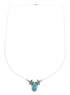 Sterling Silver Navajo Native American Turquoise Chain Necklace SN20289